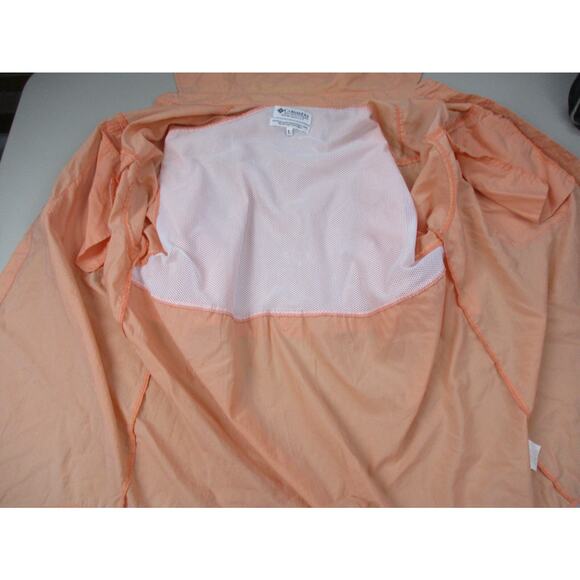 Columbia PFG Button Down Shirt Mens Large Peach Orange Vented Short Sleeve - Picture 7 of 16